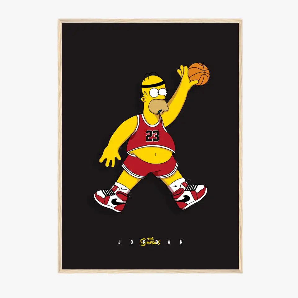 Affiche et Tableau Moderne Michael Jordan Homer Simpson