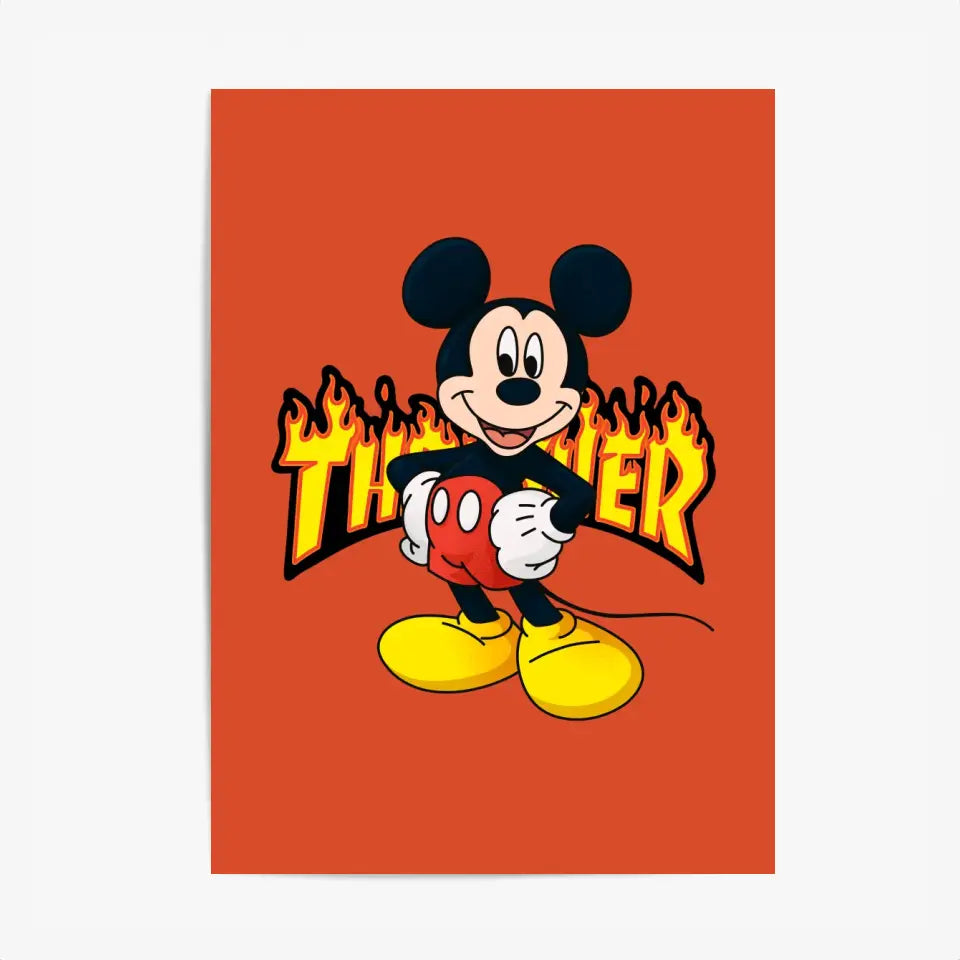 Affiche et Tableau Moderne Thrasher Mickey