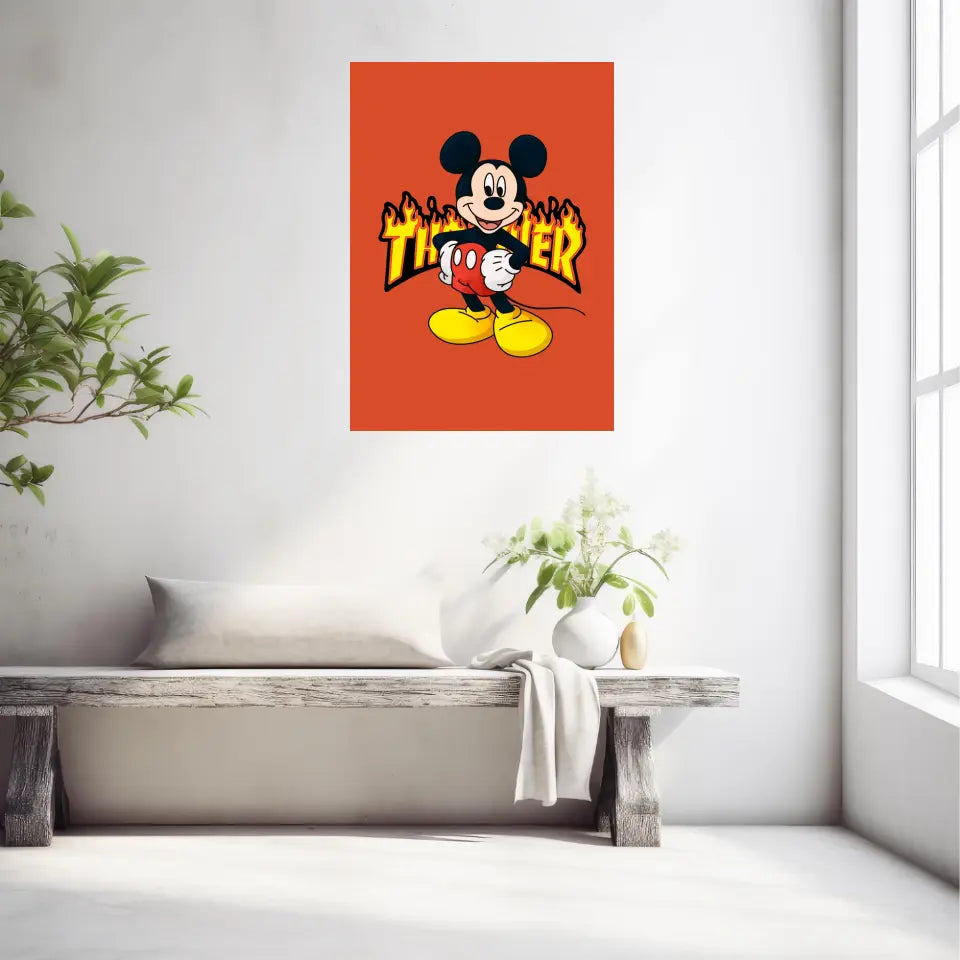 Affiche et Tableau Moderne Thrasher Mickey