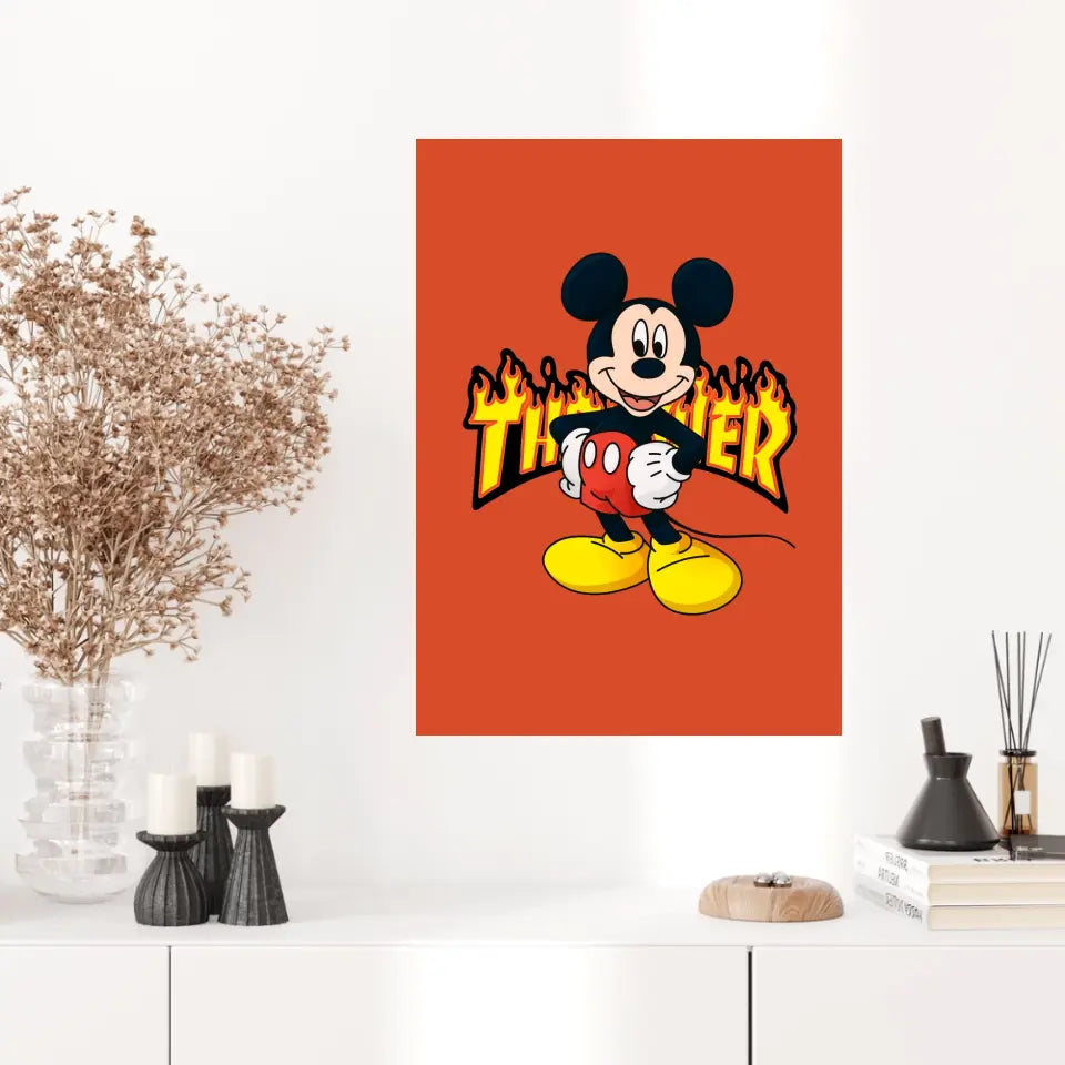 Affiche et Tableau Moderne Thrasher Mickey
