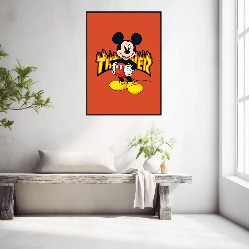 Affiche et Tableau Moderne Thrasher Mickey