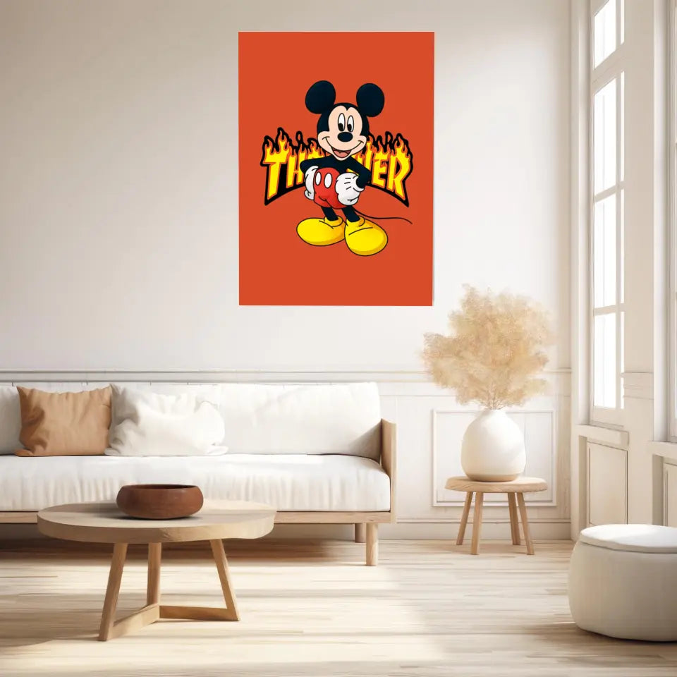 Affiche et Tableau Moderne Thrasher Mickey