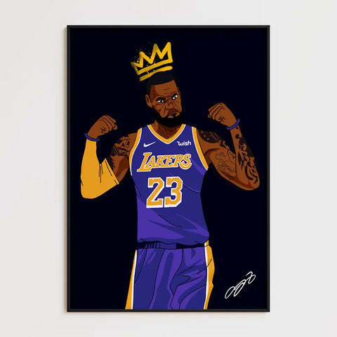 Affiche et Tableau Moderne Lebron James Lakers 23