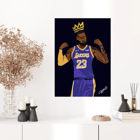 Affiche et Tableau Moderne Lebron James Lakers 23