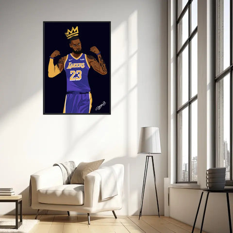 Affiche et Tableau Moderne Lebron James Lakers 23