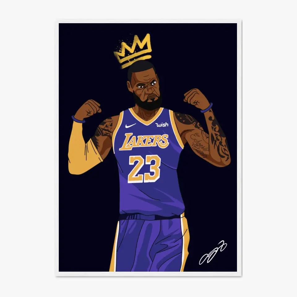 Affiche et Tableau Moderne Lebron James Lakers 23