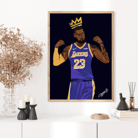 Affiche et Tableau Moderne Lebron James Lakers 23