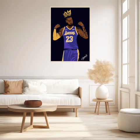 Affiche et Tableau Moderne Lebron James Lakers 23