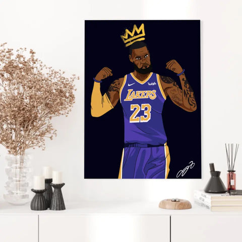 Affiche et Tableau Moderne Lebron James Lakers 23