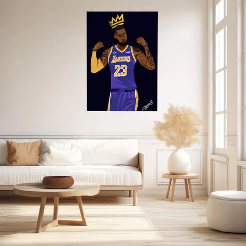 Affiche et Tableau Moderne Lebron James Lakers 23