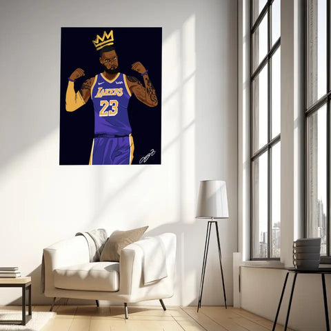 Affiche et Tableau Moderne Lebron James Lakers 23