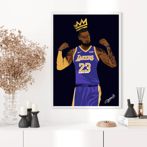 Affiche et Tableau Moderne Lebron James Lakers 23