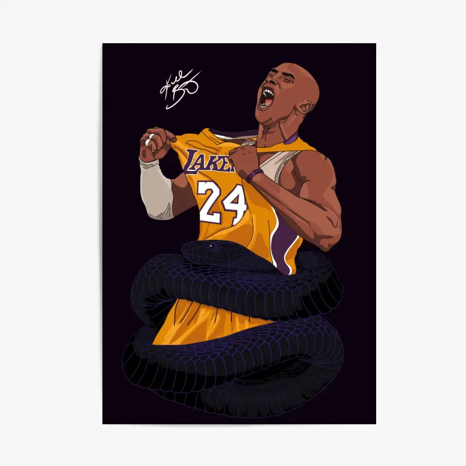 Affiche et Tableau Moderne Kobe Bryant Lakers 24