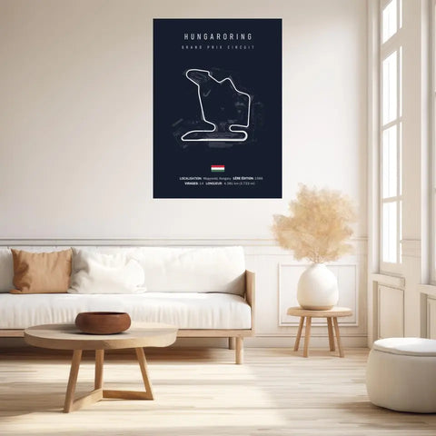 Affiche ou Tableau du Circuit de Formule 1 Hungaroring en Hongrie