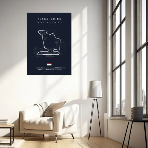 Affiche ou Tableau du Circuit de Formule 1 Hungaroring en Hongrie