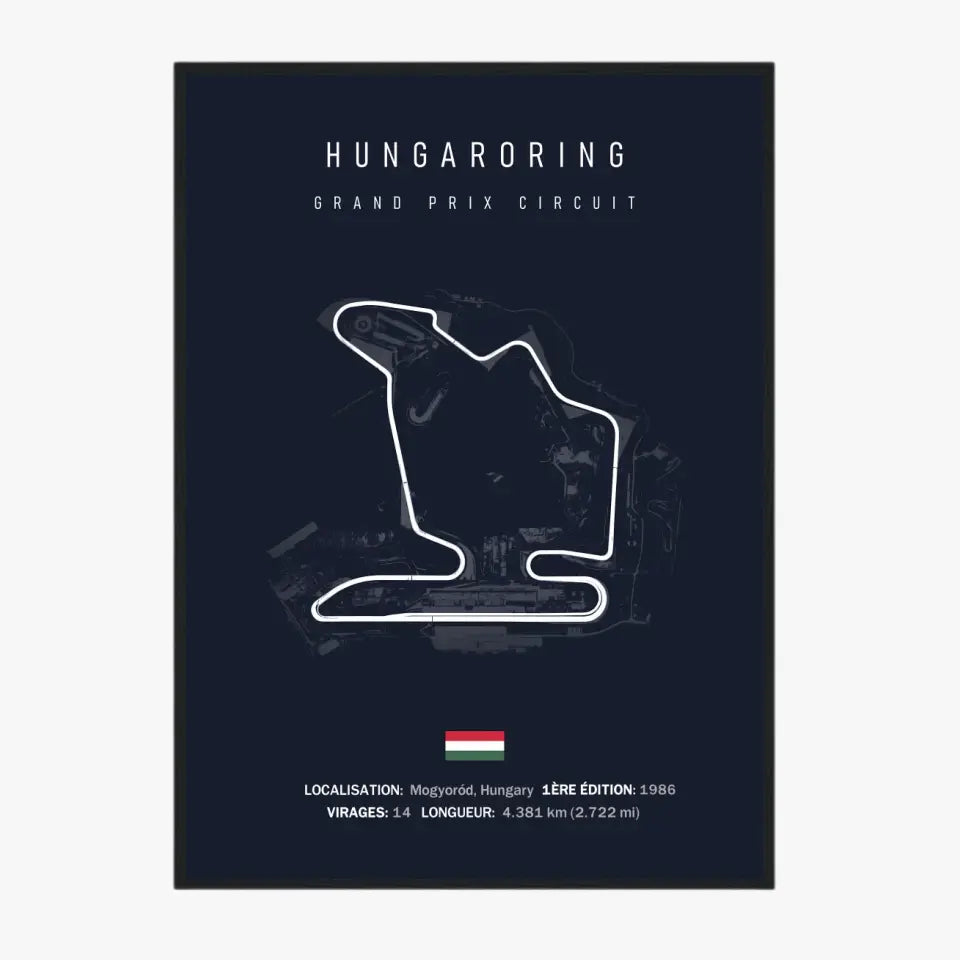 Affiche ou Tableau du Circuit de Formule 1 Hungaroring en Hongrie