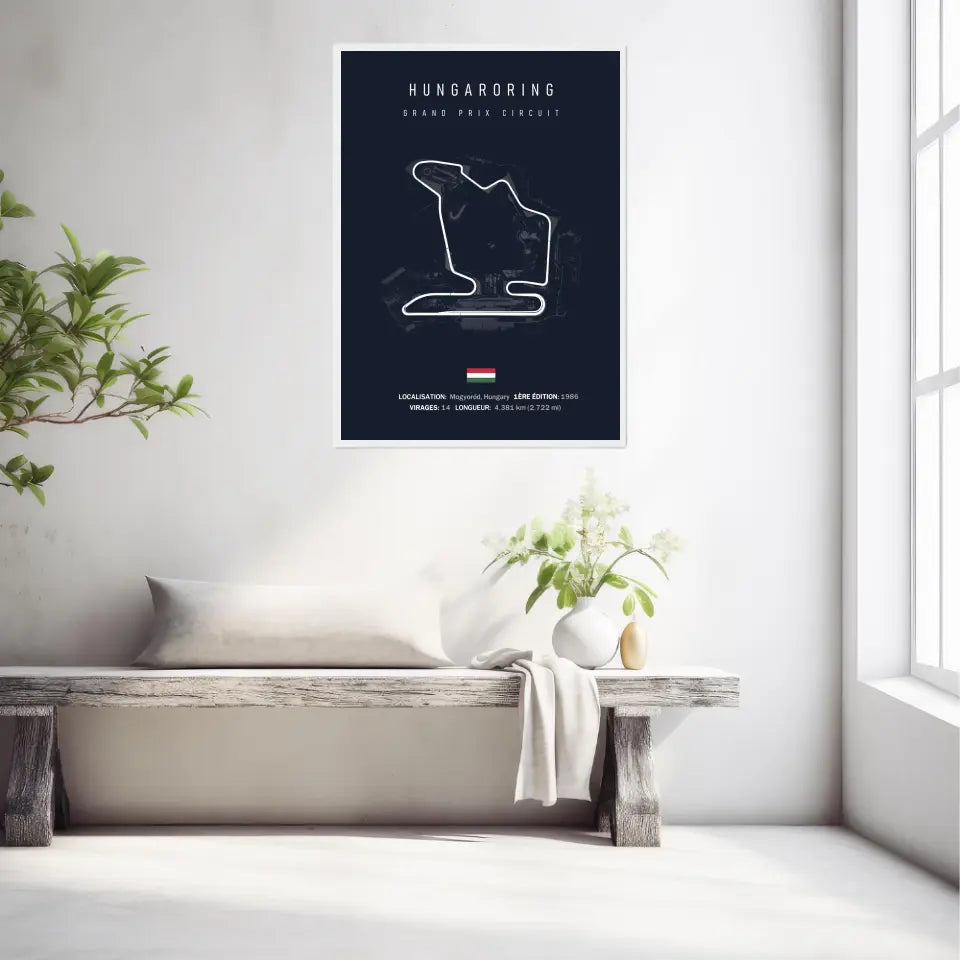 Affiche ou Tableau du Circuit de Formule 1 Hungaroring en Hongrie