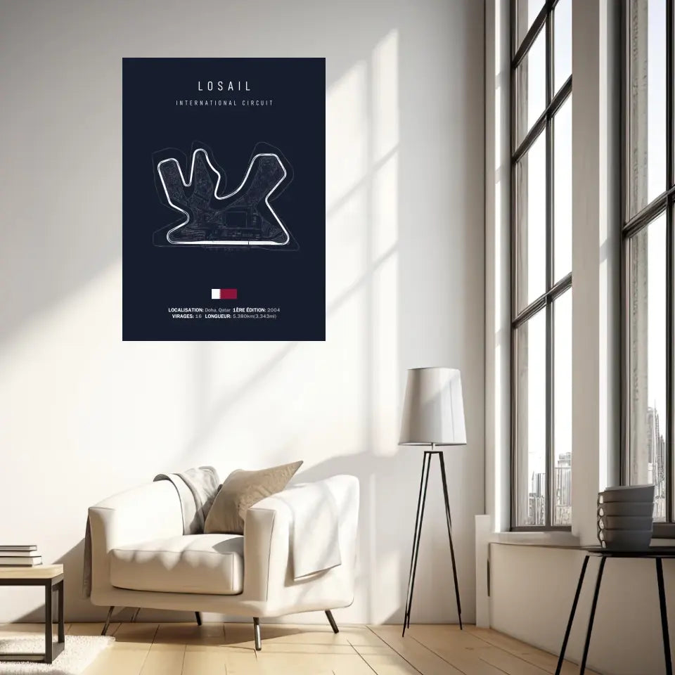 Affiche ou Tableau du Circuit de Formule 1 Losail International Circuit Doha Qatar