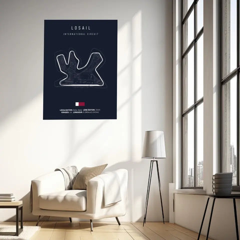 Affiche ou Tableau du Circuit de Formule 1 Losail International Circuit Doha Qatar