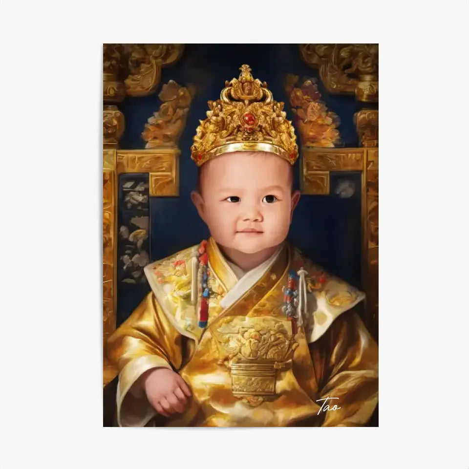 Tableau Personnalisé Photo Portrait Enfant Royal Empereur du Japon