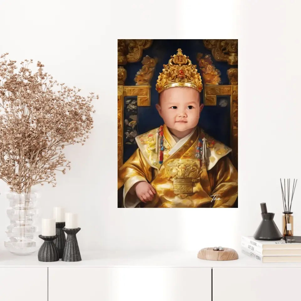 Tableau Personnalisé Photo Portrait Enfant Royal Empereur du Japon