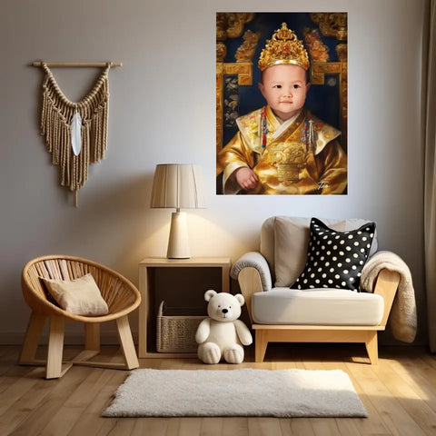 Tableau Personnalisé Photo Portrait Enfant Royal Empereur du Japon