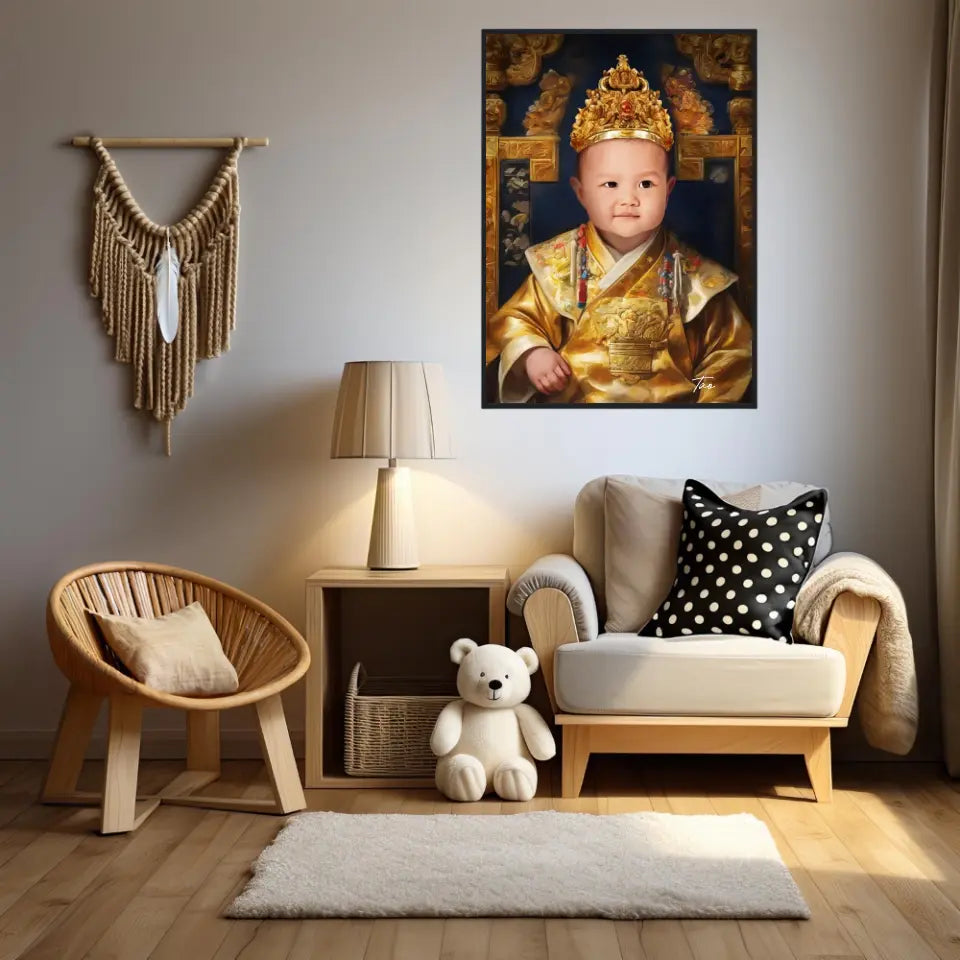 Tableau Personnalisé Photo Portrait Enfant Royal Empereur du Japon