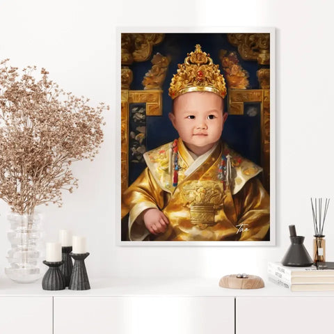 Tableau Personnalisé Photo Portrait Enfant Royal Empereur du Japon