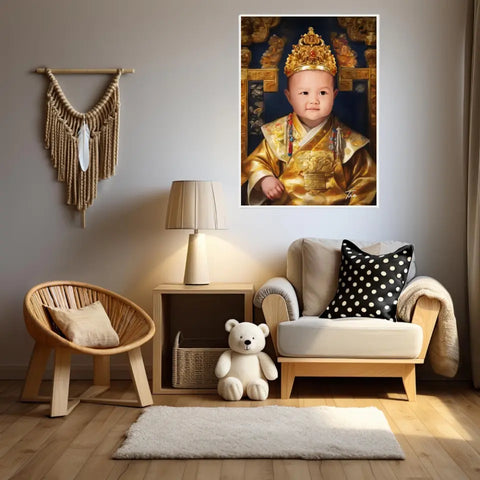 Tableau Personnalisé Photo Portrait Enfant Royal Empereur du Japon