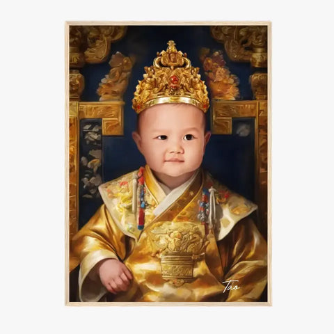 Tableau Personnalisé Photo Portrait Enfant Royal Empereur du Japon