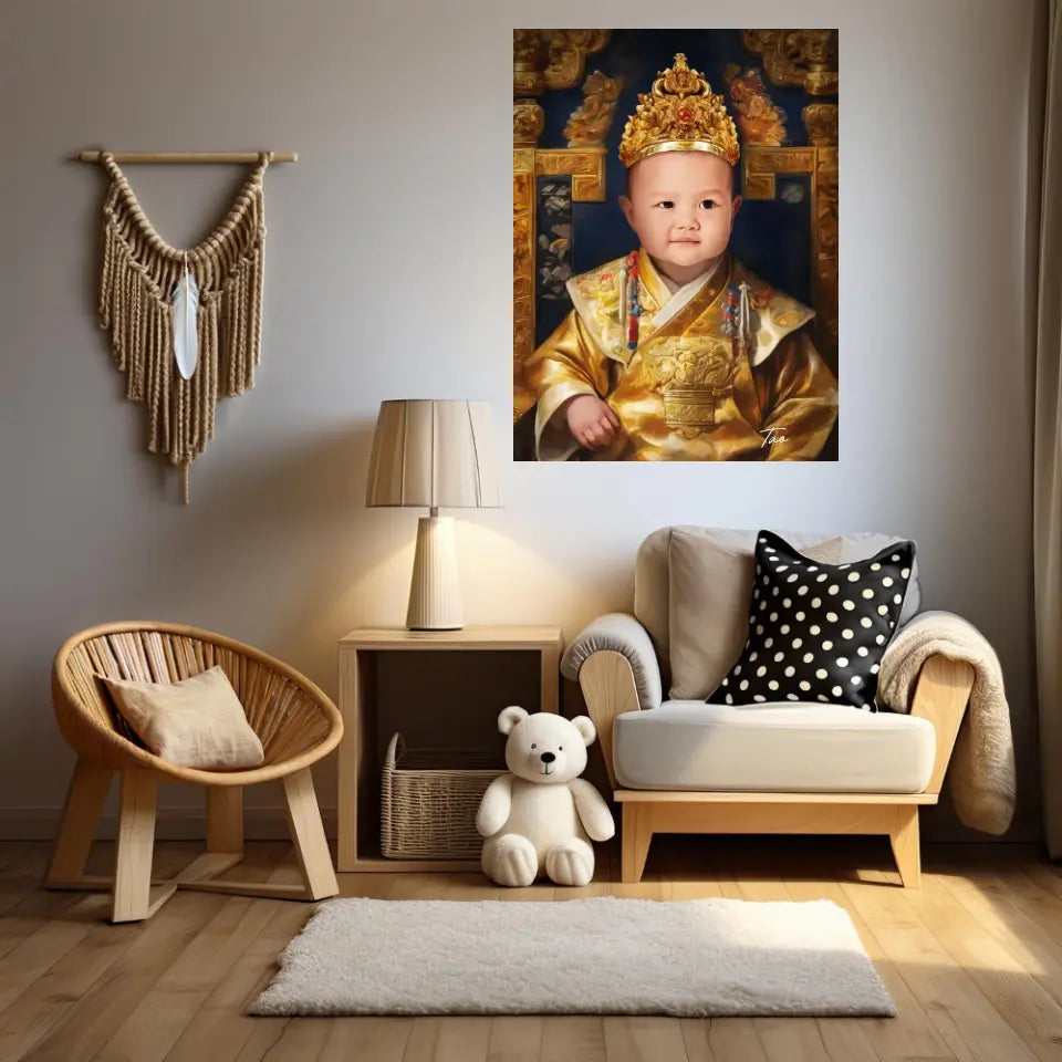 Tableau Personnalisé Photo Portrait Enfant Royal Empereur du Japon