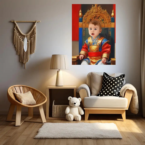 Tableau Personnalisé Photo Portrait Enfant Royal Empereur