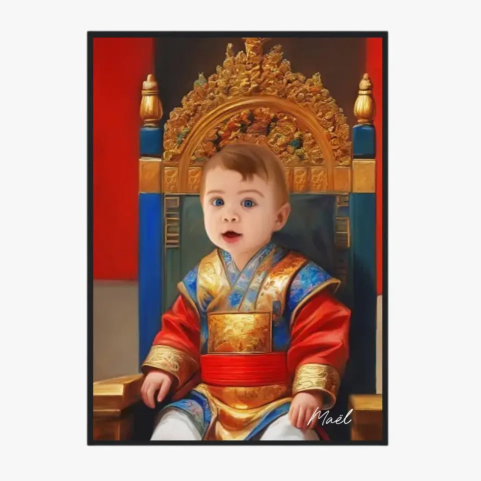 Tableau Personnalisé Photo Portrait Enfant Royal Empereur