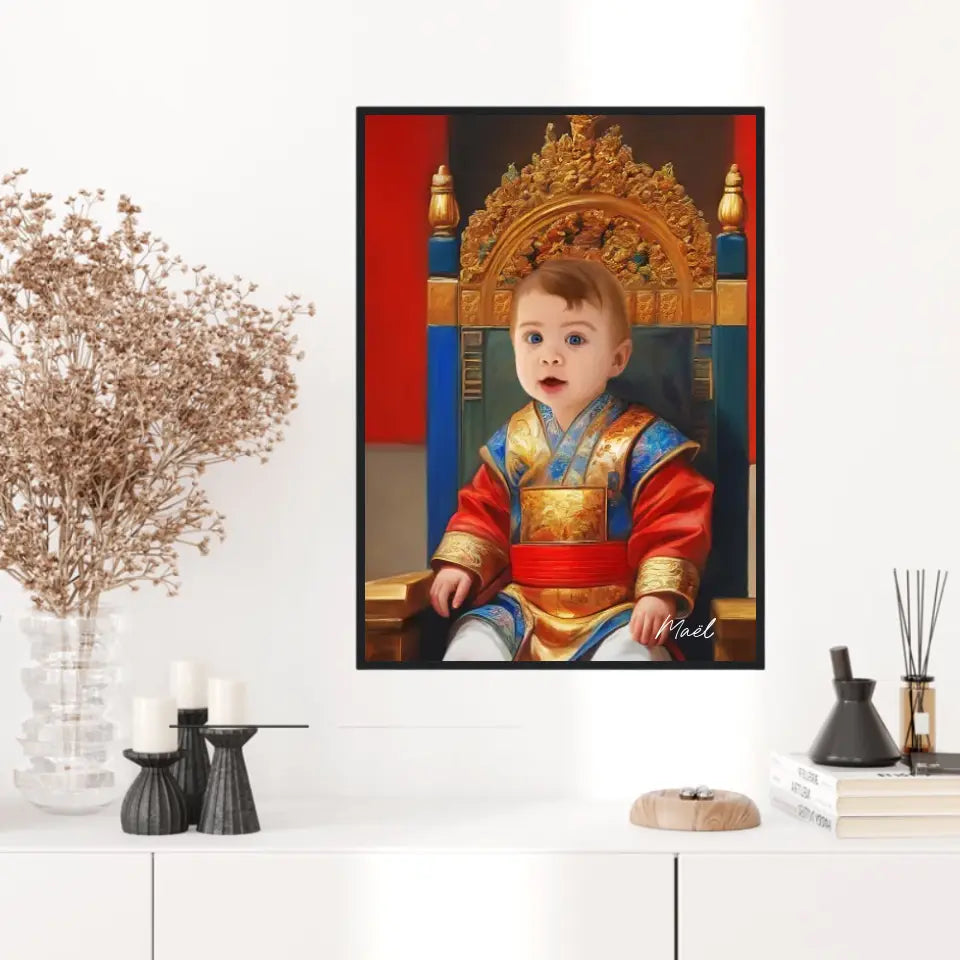 Tableau Personnalisé Photo Portrait Enfant Royal Empereur