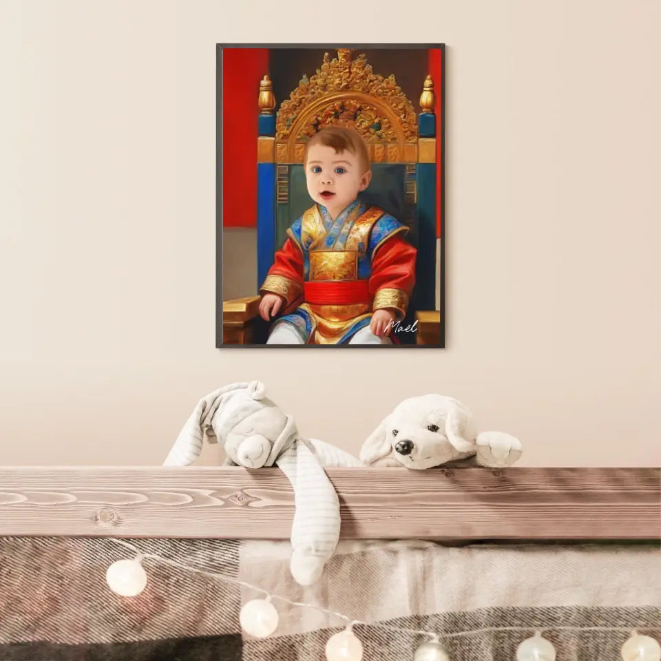 Tableau Personnalisé Photo Portrait Enfant Royal Empereur