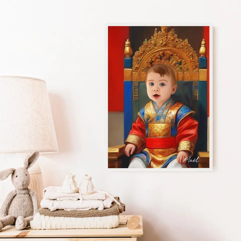 Tableau Personnalisé Photo Portrait Enfant Royal Empereur