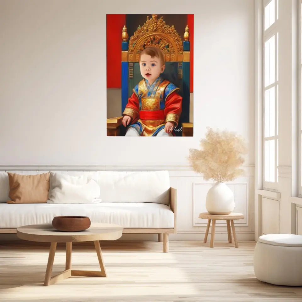 Tableau Personnalisé Photo Portrait Enfant Royal Empereur