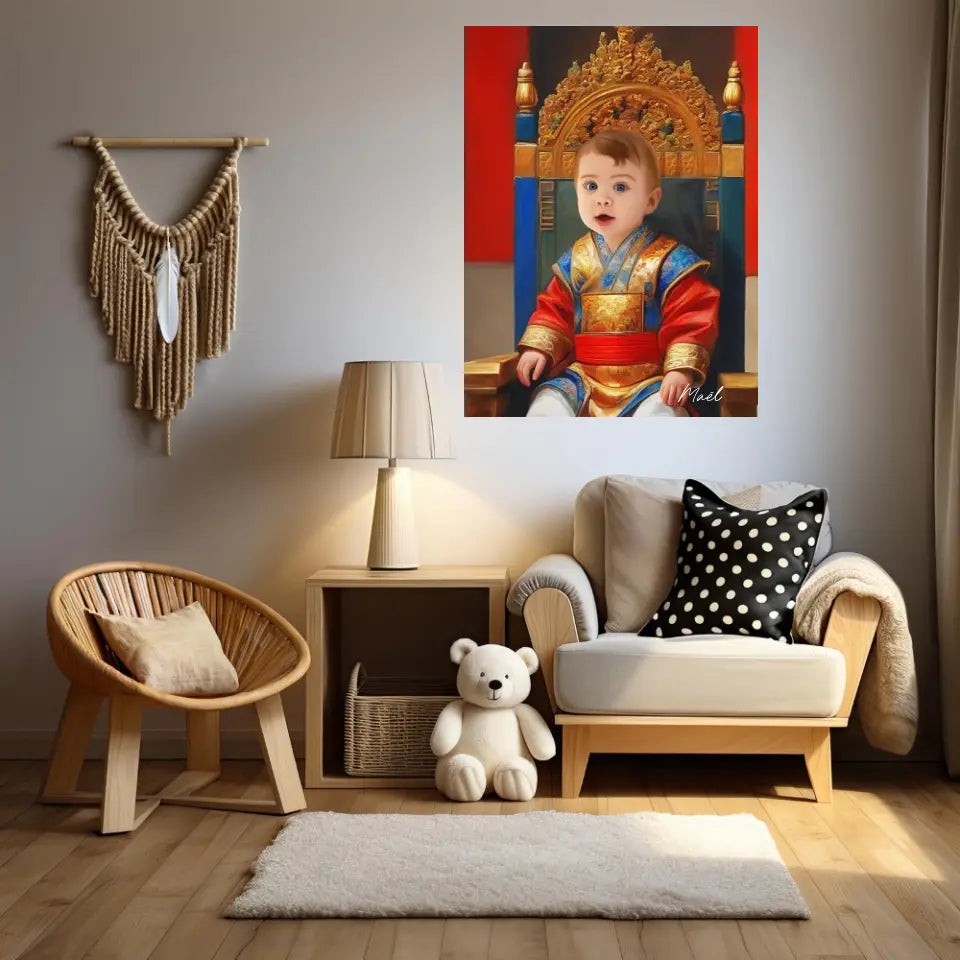 Tableau Personnalisé Photo Portrait Enfant Royal Empereur