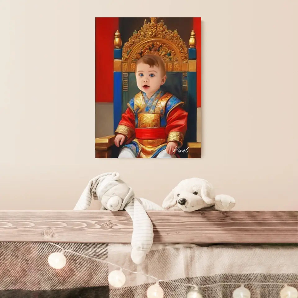 Tableau Personnalisé Photo Portrait Enfant Royal Empereur