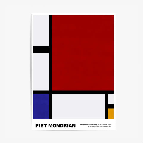 Piet Mondrian Composition With Red Blue And Yellow