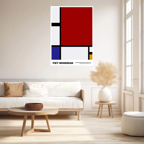 Piet Mondrian Composition With Red Blue And Yellow