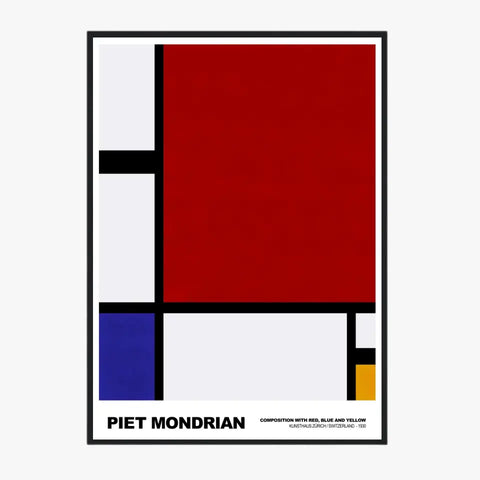 Piet Mondrian Composition With Red Blue And Yellow