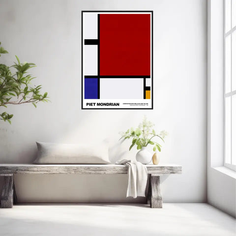 Piet Mondrian Composition With Red Blue And Yellow