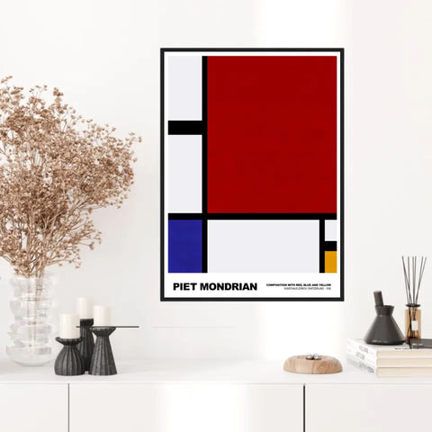 Piet Mondrian Composition With Red Blue And Yellow