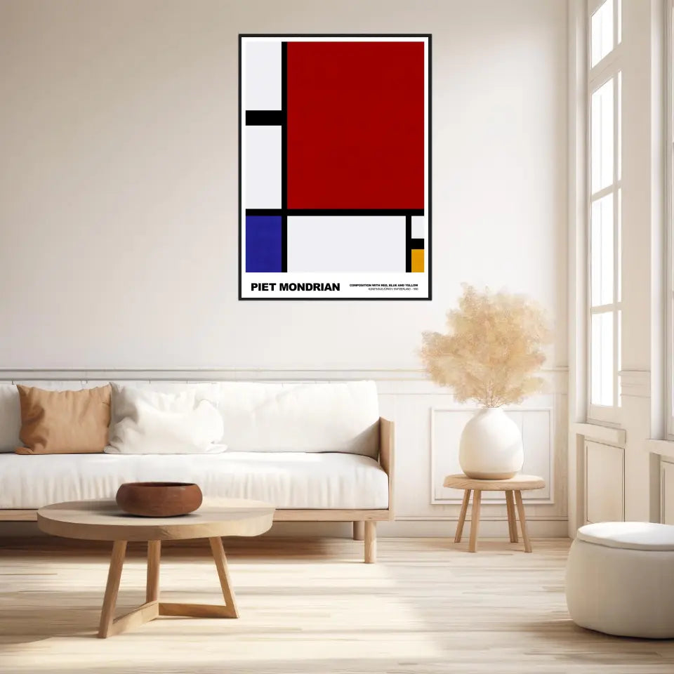 Piet Mondrian Composition With Red Blue And Yellow