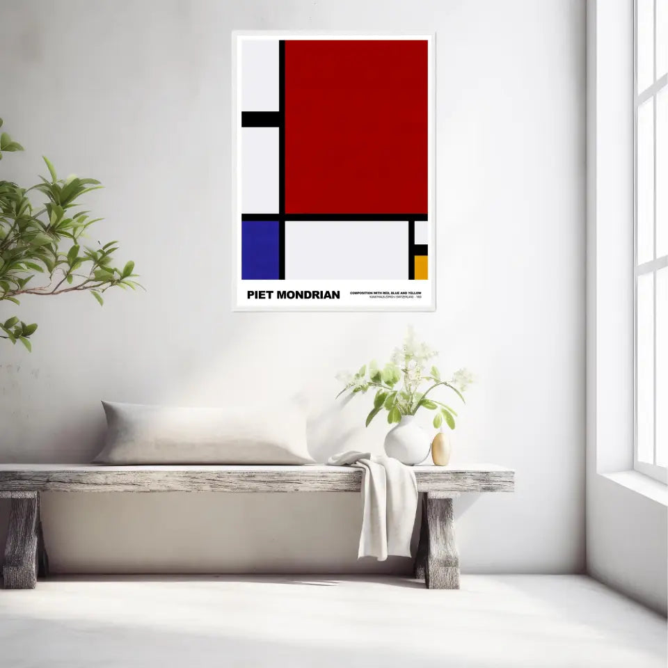 Piet Mondrian Composition With Red Blue And Yellow