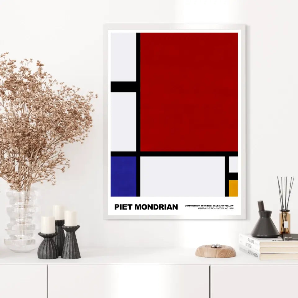 Piet Mondrian Composition With Red Blue And Yellow