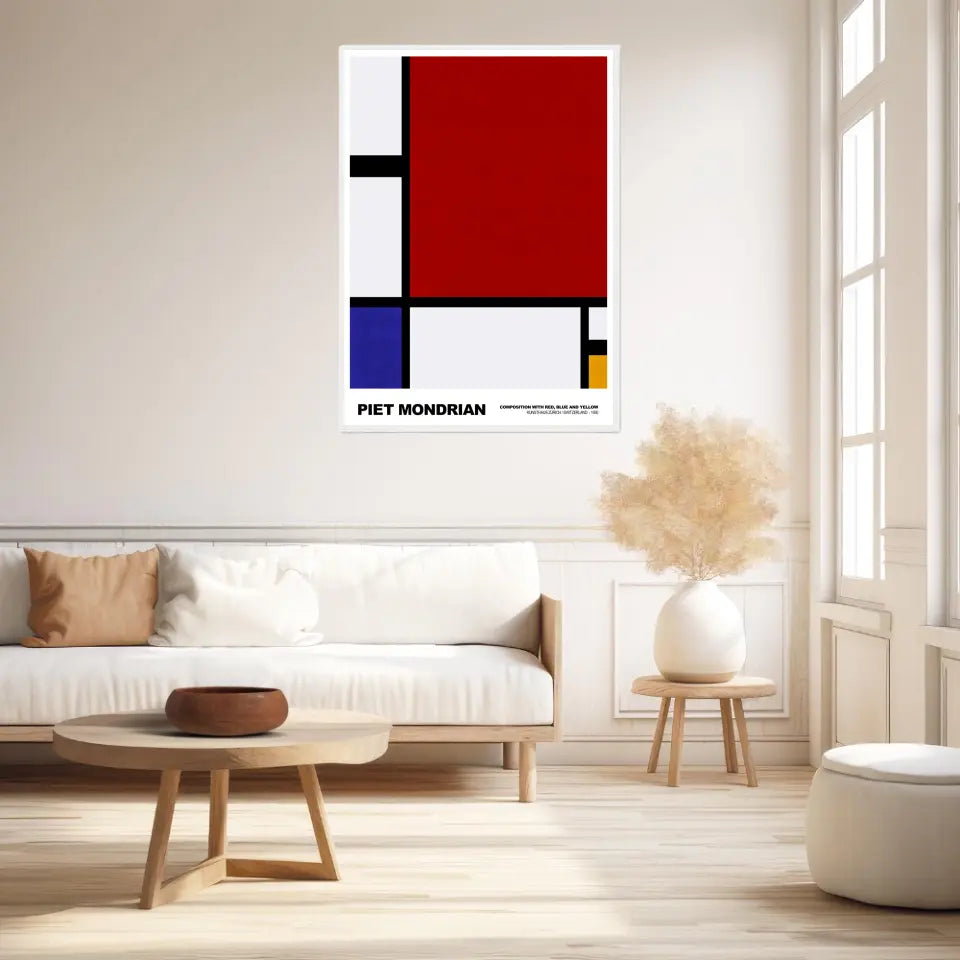 Piet Mondrian Composition With Red Blue And Yellow