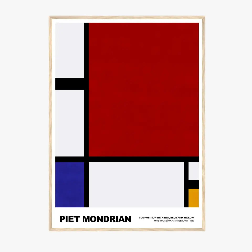 Piet Mondrian Composition With Red Blue And Yellow