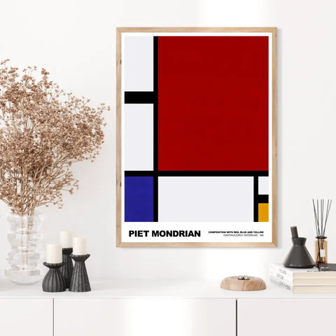 Piet Mondrian Composition With Red Blue And Yellow